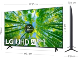 TV LG 55UQ80006LB (LED - 55'' - 140 cm - 4K Ultra HD - Smart TV)