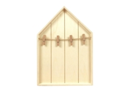 Estante Casa 19 x 28 cm con pinzas de madera