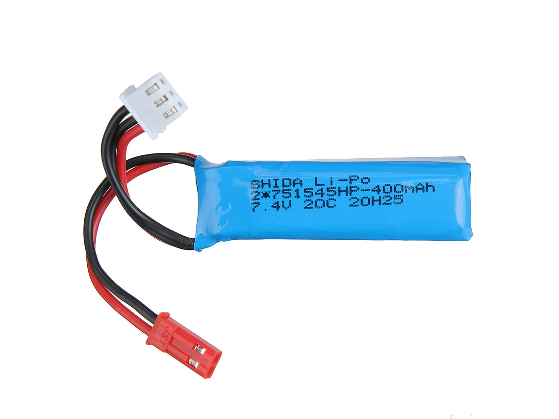 Bateria Lipo 7,4 V 400 Mah 20c 2s Jst Plug Para Wltoys P929 P939 K979 K989 K999 K969 Carro Rc 5 Peças