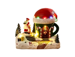 Pueblo navideño musical con casa musical, pueblo navideño coleccionable con luces LED, regalo de Navidad de Hengjian