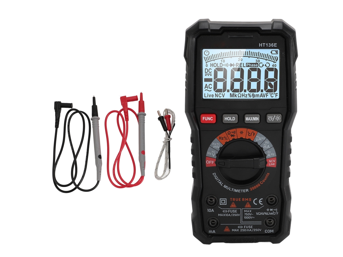 Multímetro Digital 20000 Counts Kit Tester Voltaje Corriente Resistencia