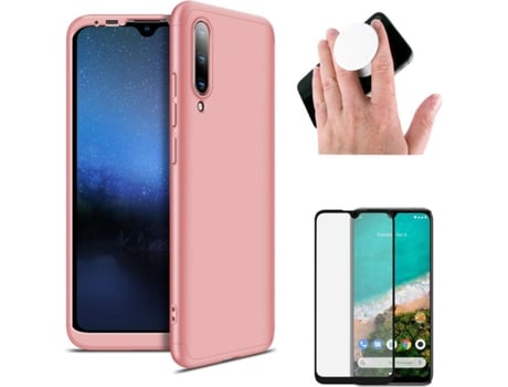 Carcasa, Protector y Popsocket Xiaomi MI A3 Slim armor 360º Rosa
