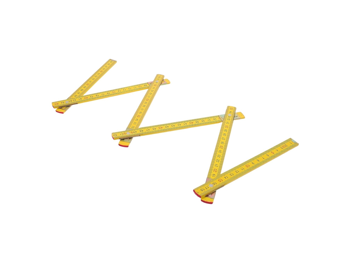1.6 Regla Plegable Con Remaches En Madera Natural, Medidor Resistente Para Mediciones Precisas.