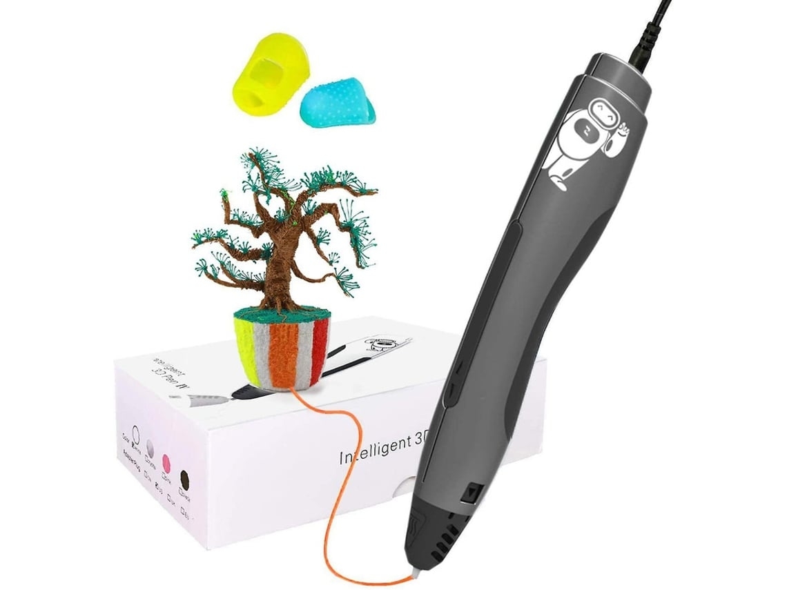 Bolígrafo de impresión 3D con filamento PLA de 1,75 mm y 2 colores, ideal para manualidades 3D, juguetes y regalos de Navidad para niños, color negro Gusshious