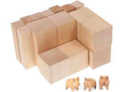 15 Piezas De Bloques De Madera En Bruto Para Manualidades, Escultura Y Decoración Del Hogar.