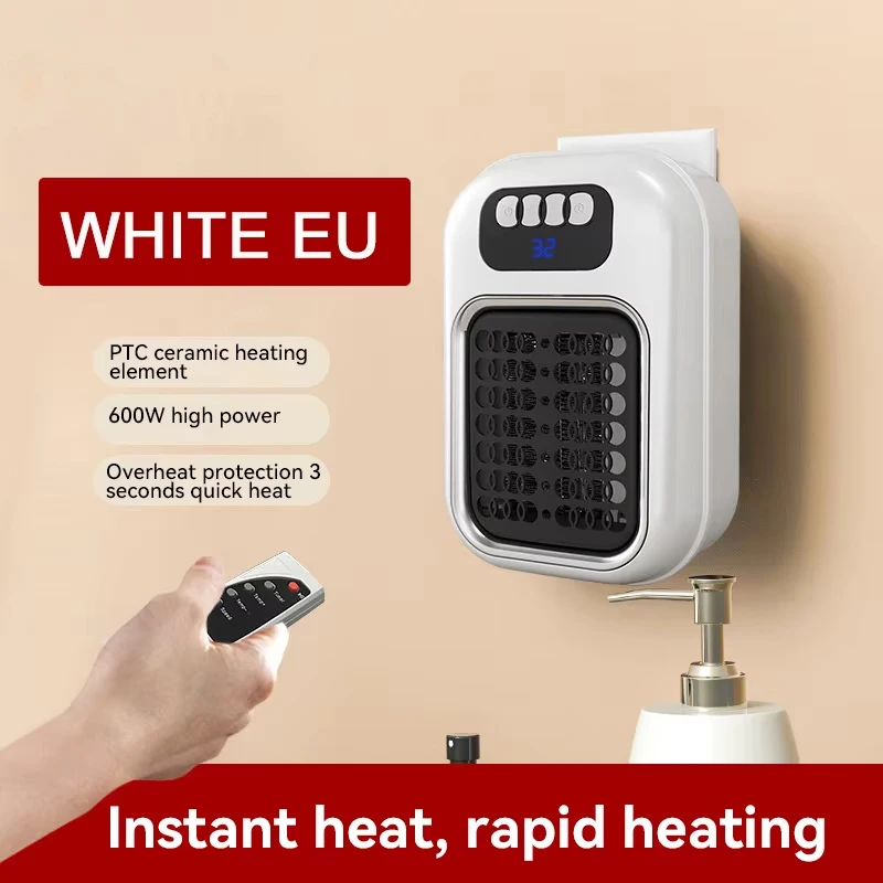 (blanco Ue) Calefactor Eléctrico, Enchufable, Electrodoméstico, Temporizador Para Calentamiento Rápido