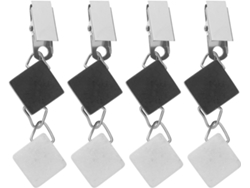 Juego De 4 Clips De Metal Negro Para Colgar Pesas.
