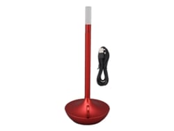 2026-lámpara De Mesa Inalámbrica Led Portátil Forma De Vela 3 Niveles De Brillo Regulable Recargable Roja