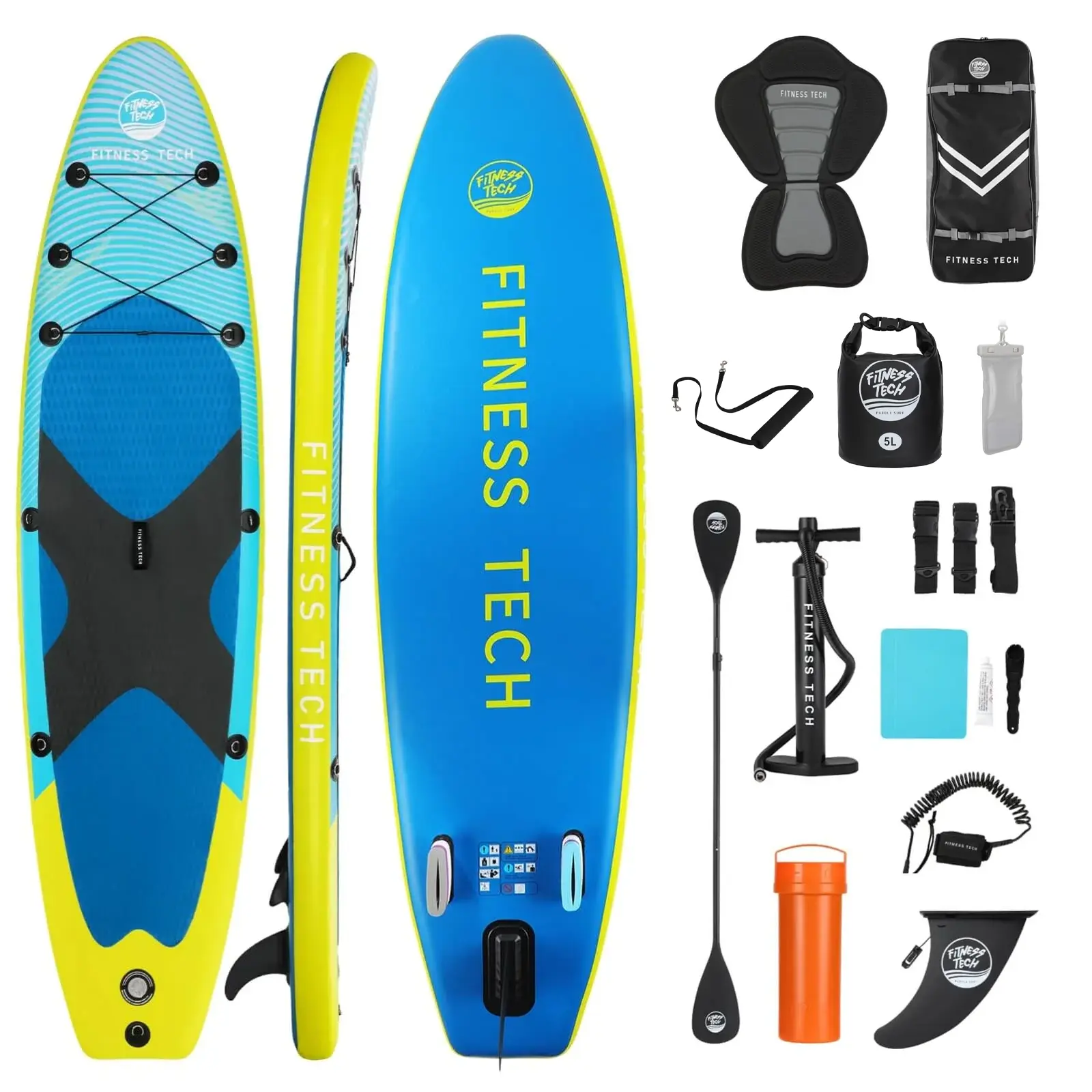 Conjunto de Paddle Surf FITNESS TECH Mallorca (320x81x15cm)