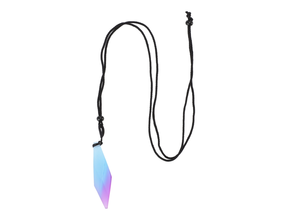 Collar Con Colgante Luminoso En La Oscuridad, Hecho De Resina De Forma Irregular, Azul Ahumado Y Morado.