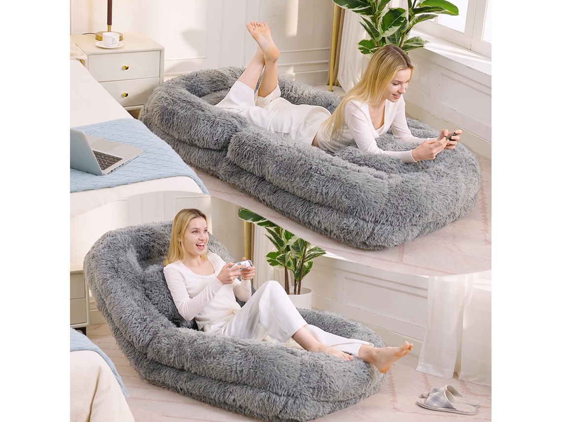 Silla gaming ajustable para caminar, sofá reclinable de 5 posiciones, gris claro VELTRIX