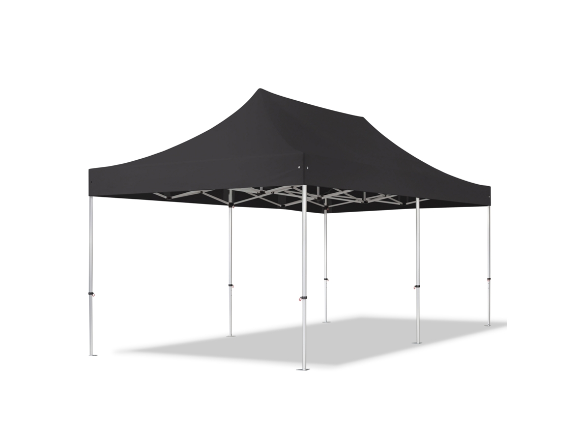 Carpa plegable 3x6m, aluminio profesional 40mm, color negro