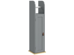 Mueble Baño Portarrollos Armario Estantes 20x20x80cm Gris