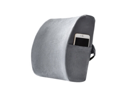 Almohada De Espuma Viscoelástica Para Soporte Lumbar, Ideal Para Silla De Oficina O Coche, Alivia El Dolor Lumbar, Gris Gertiz