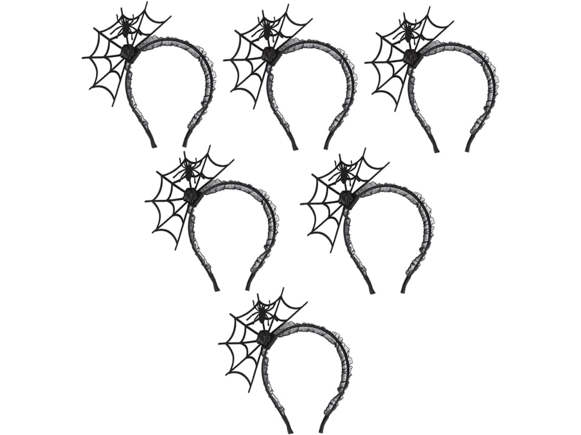 Tiara decorativa Aranha Teia para o Halloween, ideal para cosplay e acessórios de festa para adultos.
