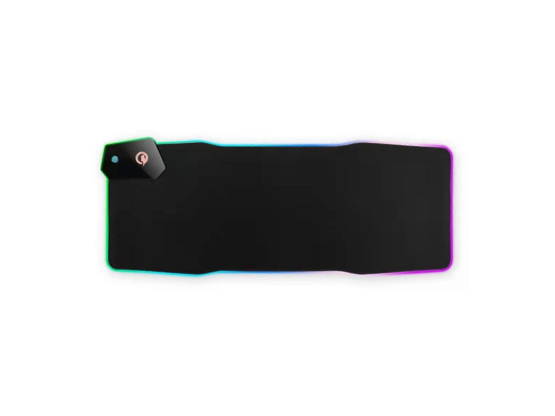 Alfombrilla de ratón con cargador inalámbrico de 15 W, cargador inalámbrico RGB para móvil y alfombrilla iluminada RGB. Chennnls