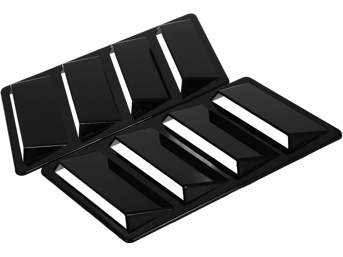 Juego De 2 Tapas Universales Para Tomas De Aire Del Capó Del Coche En Abs Negro, Imitación De Decoración...