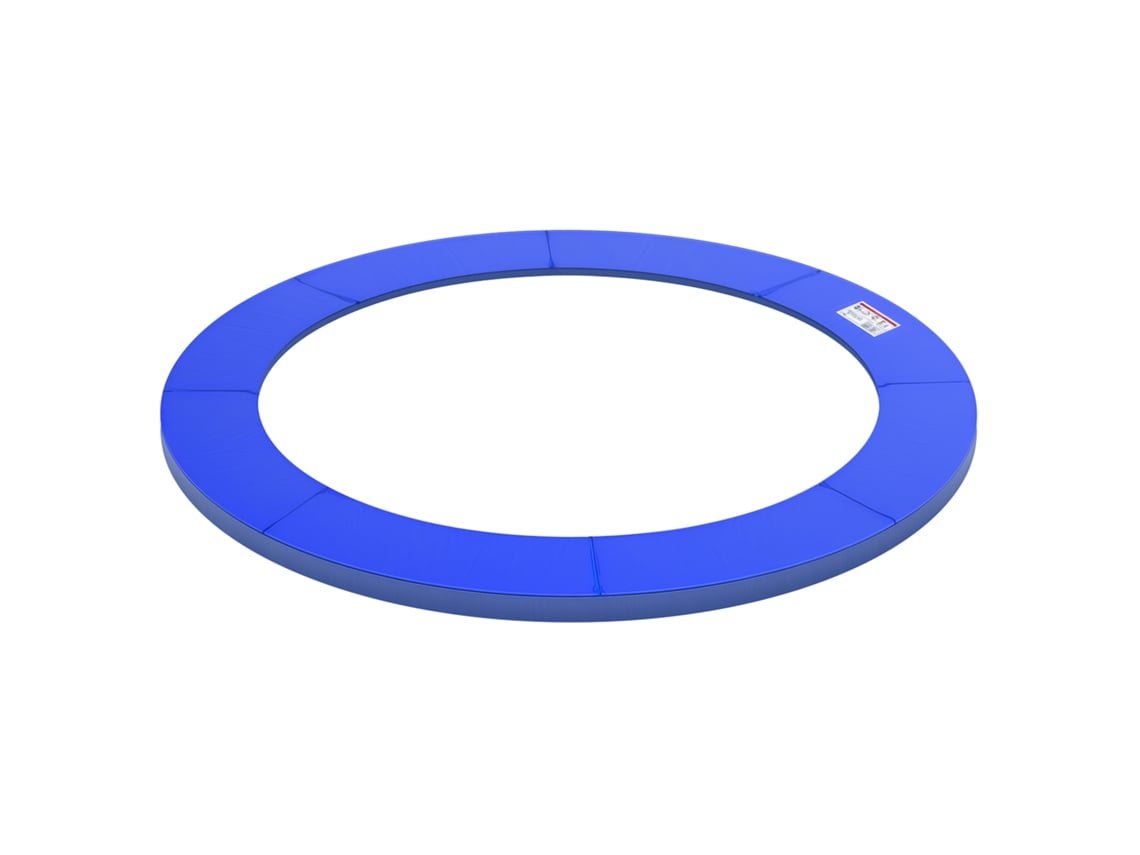 Protector de borde acolchado para cama elástica, protección para cama elástica con acolchado de plástico y PE de 15 mm, Ø305 cm, azul