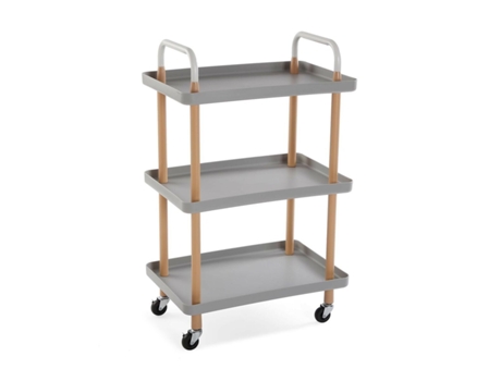 Carrito Verdulero Versa Gris 36 x 85 x 53,5 cm Metal Polipropileno