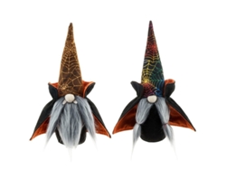 Paquete De 2 Peluches De Gnomos Sin Rostro Para Decoración De Estantes De Halloween (con Sombrero Puntiagudo)