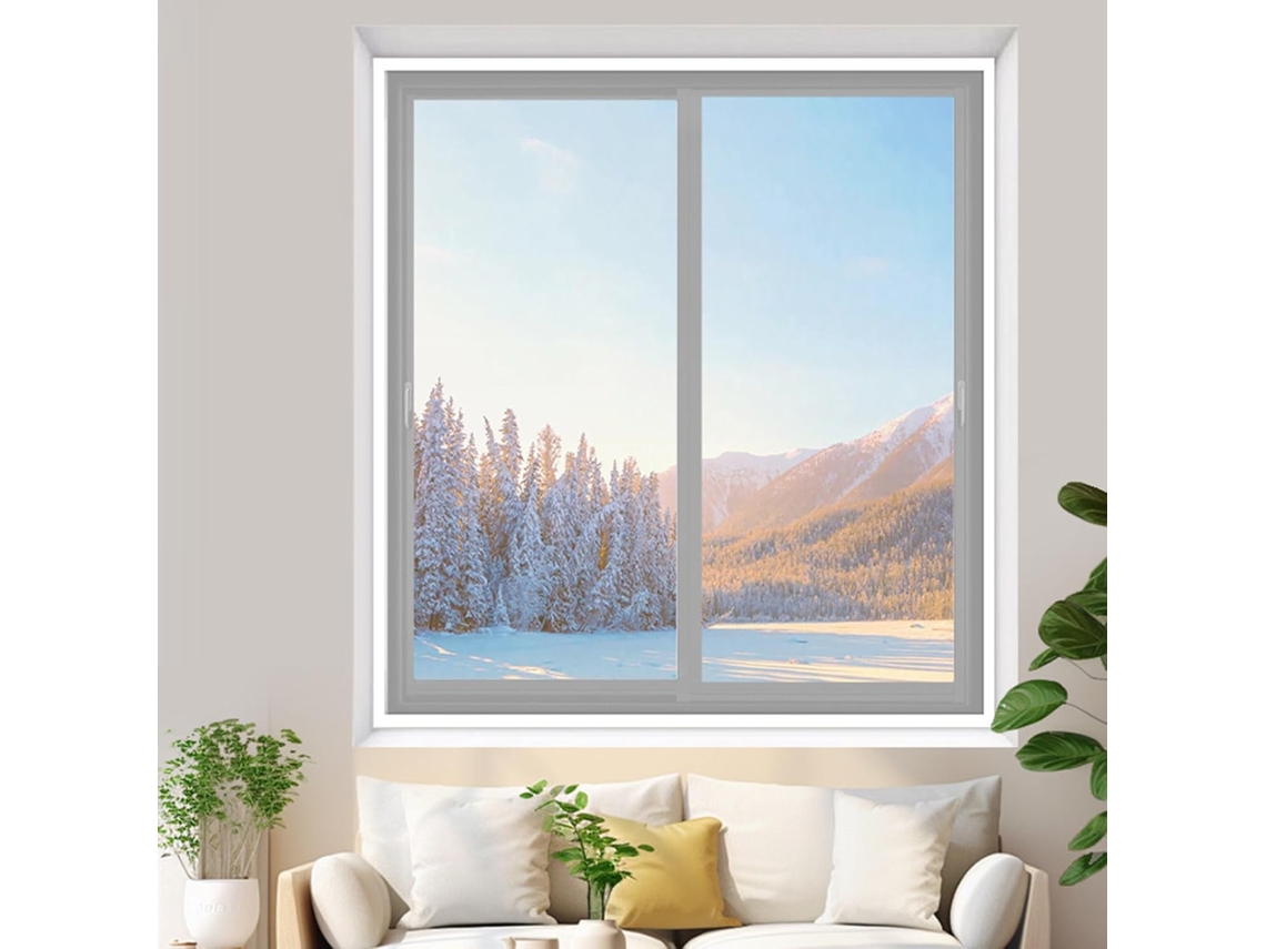 Kit De Aislamiento Para Ventanas Invierno, Kit Térmico Interior Lámina Aislante Contra El Frío Y Calor, Alt...