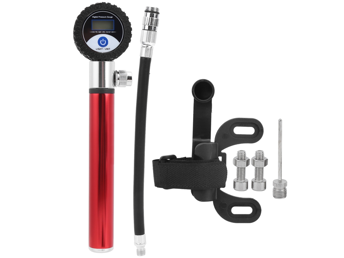 Bomba De Aire Portátil Para Bicicleta Con Pantalla Lcd Digital De 120 Psi. Accesorio Para Inflar Neumáticos De Bicicleta.