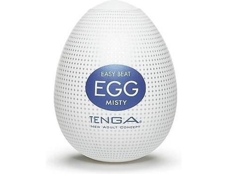 Tenga Huevo Misty funda masturbadora color 40 gr blanco azul marino plata 4.9 x 6.1