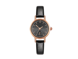 Reloj De Pulsera De Cuarzo Para Parejas (hombre Y Mujer) Con Correa De Pu, Estilo Moderno, Negro.