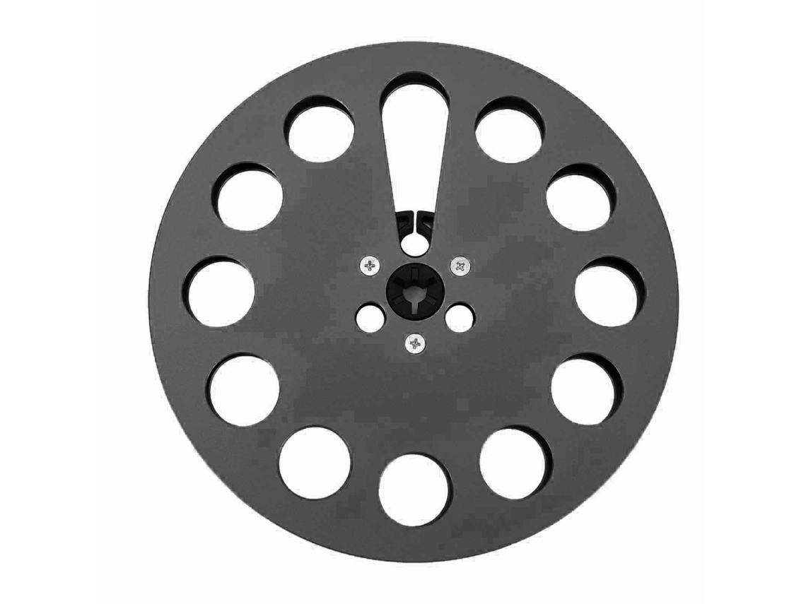 Rollo De Cinta Universal Vacío De Aleación De Aluminio De 7 Pulgadas Para Cinta De 1/4 De Pulgada Revox Studer Negro