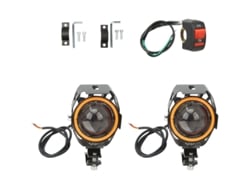 Faro Auxiliar Led De 30w Para Motocicletas Con Diseño De Ojo De Ángel Y Luz De Carretera.