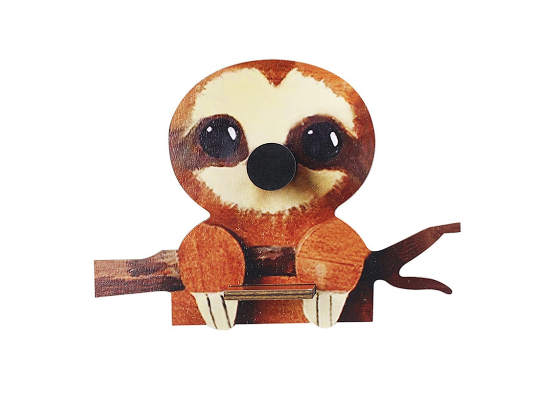 Estante de almacenamiento creativo con soporte para gafas de madera Lazy Bear