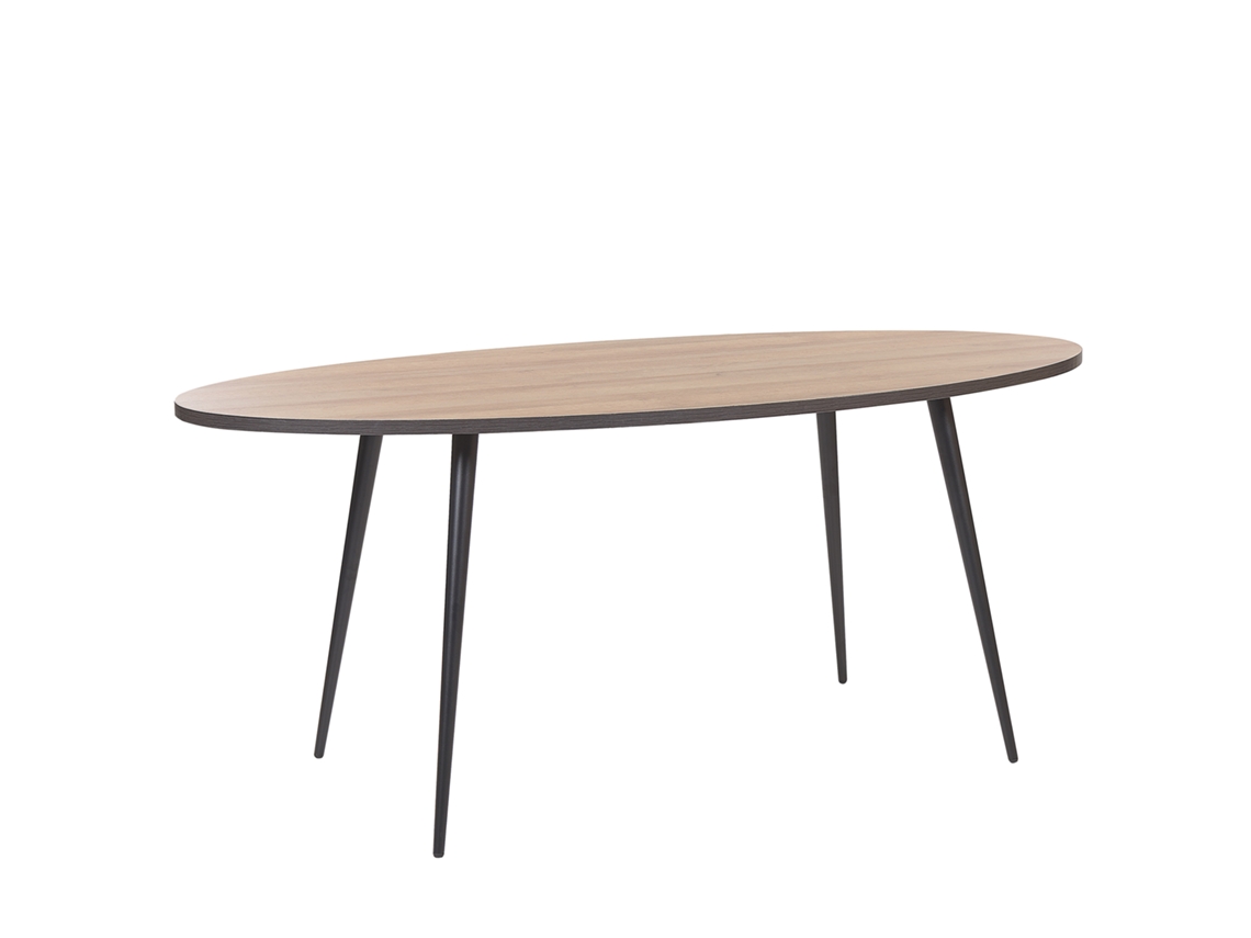 Mesa de comedor BELIANI Ottawa de MDF Madera oscura 90x180x76