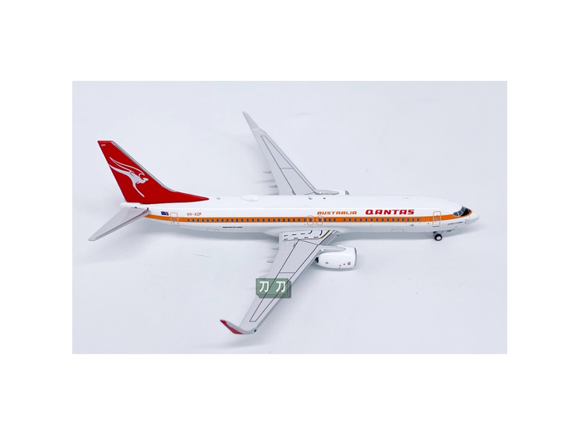 Modelo de simulación del Boeing 737-800 de QANTAS en aleación metálica, escala 1/400