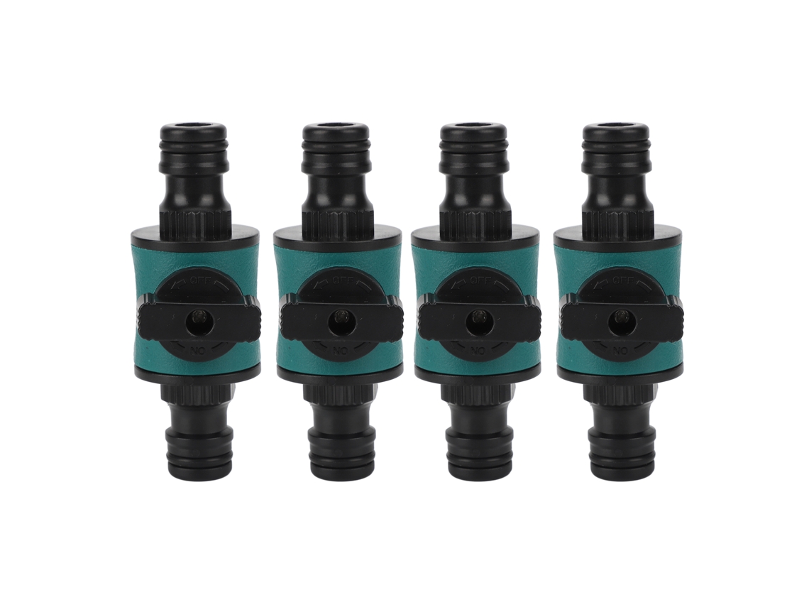 Conector rápido de plástico para manguera, a prueba de fugas, 4 piezas para riego | Sin marca