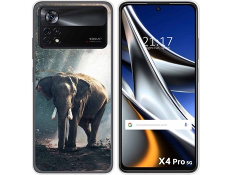 Carcasa para Xiaomi Poco X4 Pro 5G TUMUNDOSMARTPHONE Dibujos Elefante Multicolor