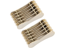 Portalápices para decoración de uñas (2 piezas), plateado, con compartimentos separados Gokoco