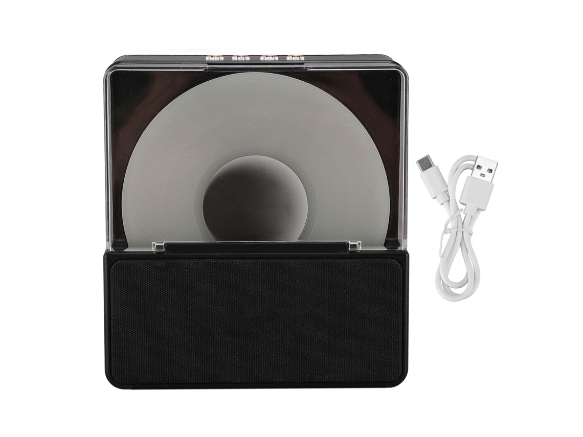 Altavoz Bluetooth Retro Con Luz Nocturna, Estéreo, 2000 Mah, Inalámbrico, De Escritorio, Negro.