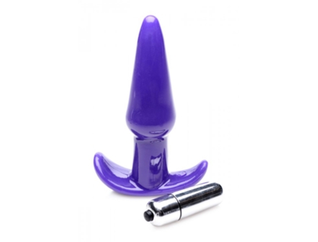 Plug anal vibratorio suave Morado FRISKY