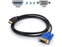 Cable Conversor De Hdmi A Vga, 1,8 Metros (5,9 Pies), Conector Mm De 15 Pines, Adaptador Vga, Alta Resolución 1080p Y 4k Para Uso En Oficina
