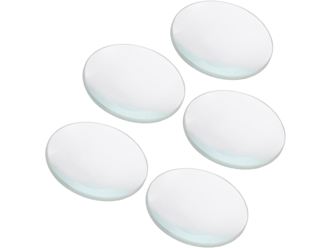 5 Lentes Ópticas Biconvexas De Diferentes Diámetros Para Demostraciones Científicas Y Aulas.