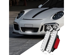 Juego De 2 Faros Led Blancos Para Coches, Alimentados Por Energía Eólica.