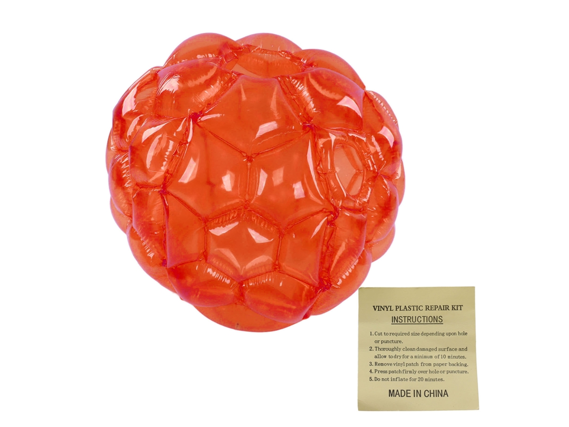 Pelotas de burbujas inflables de 90 cm, portátiles, plegables y reciclables, para niños y adultos, ideales para picnics y barbacoas, color rojo.