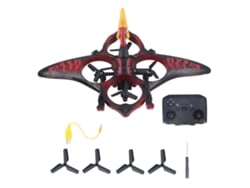 Rebe - Avião de combate com controle remoto de 2,4 GHz, sensor de gravidade, voador, de espuma, quadricóptero vermelho