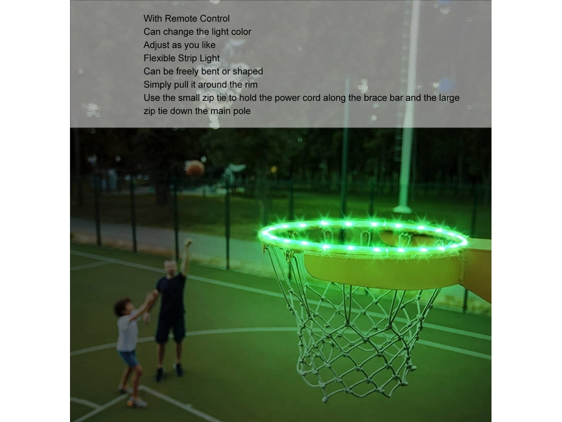 Luz Para Aro De Baloncesto Led Flexible Con Control Remoto Y Cambio De Color Para Exterior Nocturno