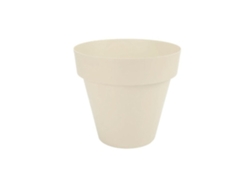 PLASTIKEN TES - Maceta Redonda Clásica Diámetro 22 cm Capacidad 45L Ecru