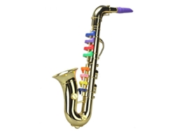2026 saxofone Infantil 8 Teclas Metálico Simulação Brinquedo Instrumento Musical Mini Crianças Abs Oro
