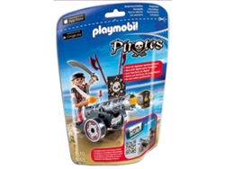 PLAYMOBIL Pirates - Cañon Interactivo Negro con Pirata - 6165