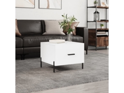 Mesa de centro HARLANV1 con madera tratada en blanco brillante (50x50x40 cm)