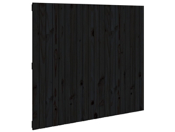 Maison Exclusive - Cabecero De Cama Pared Madera Maciza Pino Negro 127,5x3x110 Cm