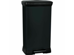 Cubo de basura CURVER Negro 50 L Metal Plástico